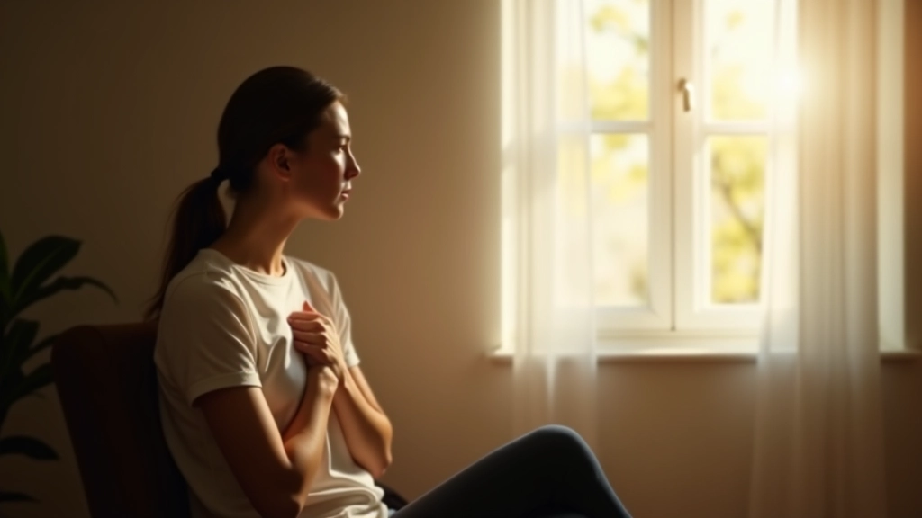 Osoba sedí v tiché místnosti, přemýšlí o svých citech, reflexe a sebevědomí